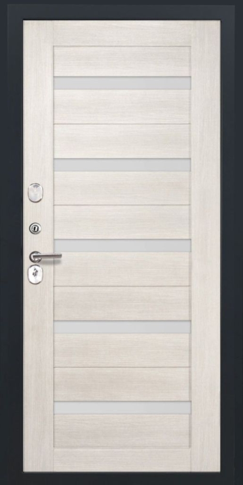 Входная дверь ДвериПРО Д-68 СБ-1 (ст. белое, 16мм, беленый дуб) DPRO195824 внутренняя сторона